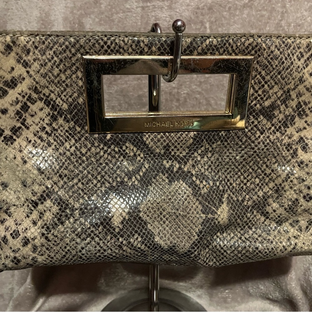 Michael kors snake skin clutch